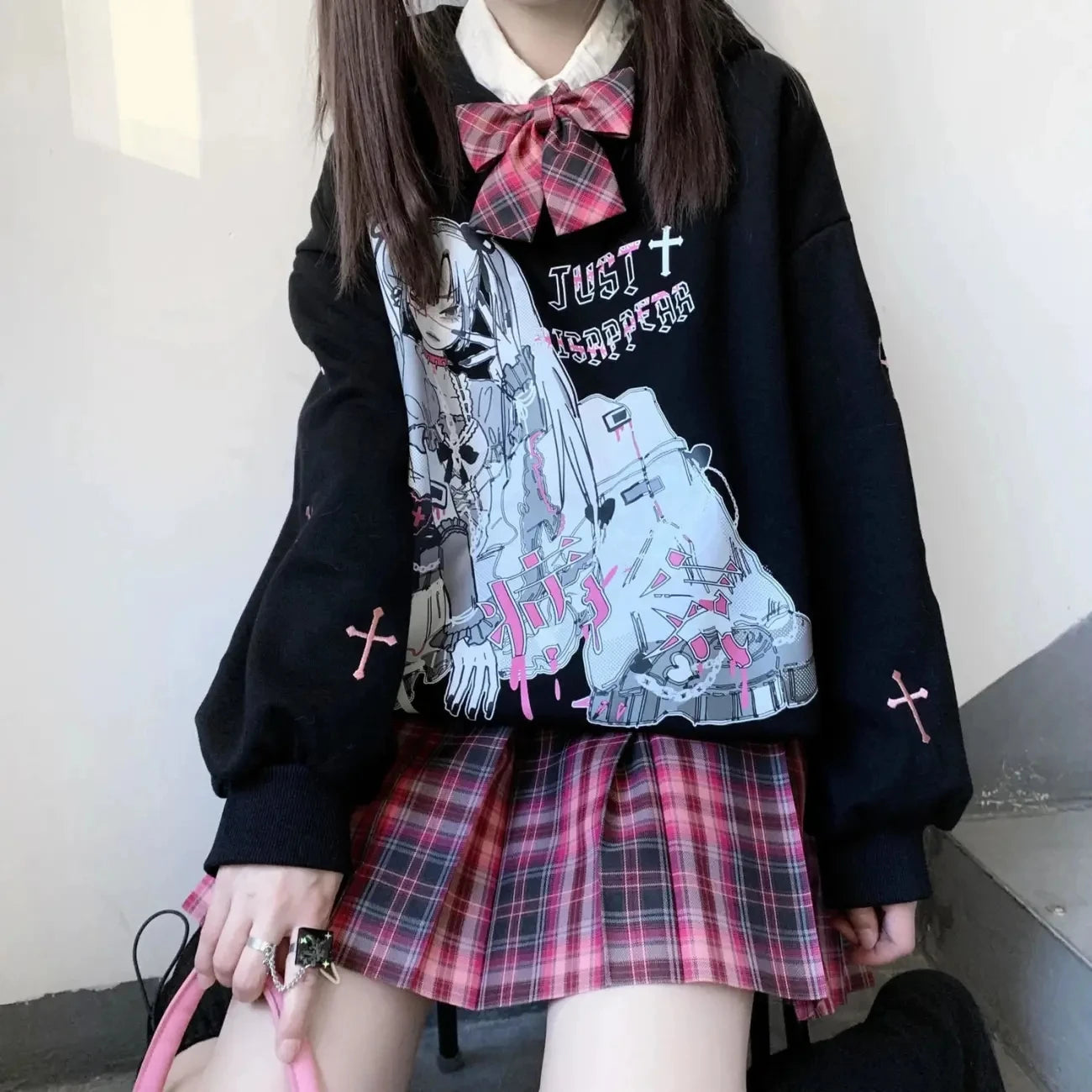 Harajuku / Kawaii Oversized Female Graphic Anime Hoodie