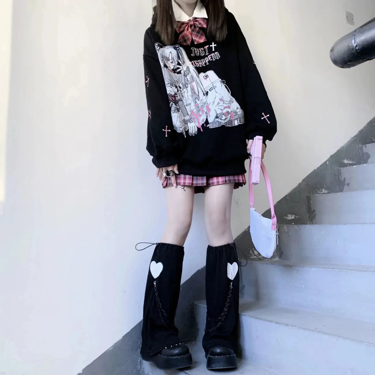 Harajuku / Kawaii Oversized Female Graphic Anime Hoodie