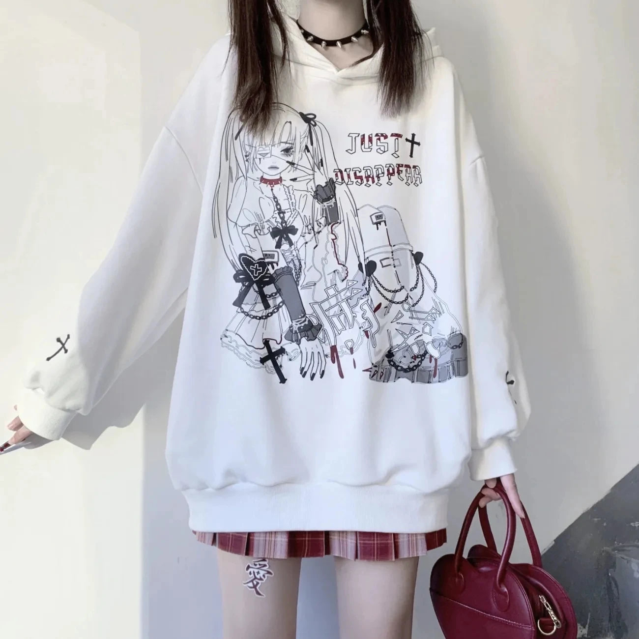 Harajuku / Kawaii Oversized Female Graphic Anime Hoodie