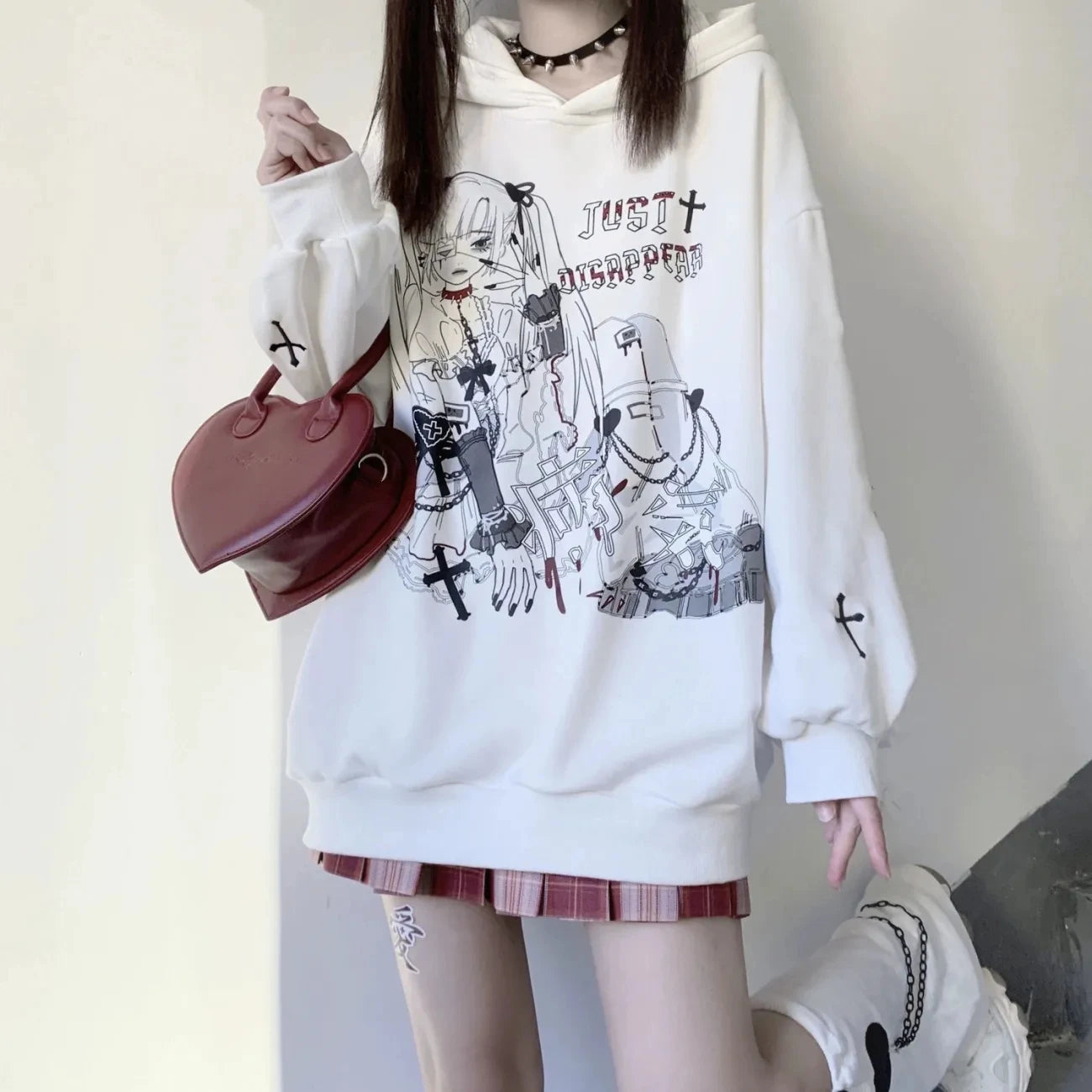 Harajuku / Kawaii Oversized Female Graphic Anime Hoodie