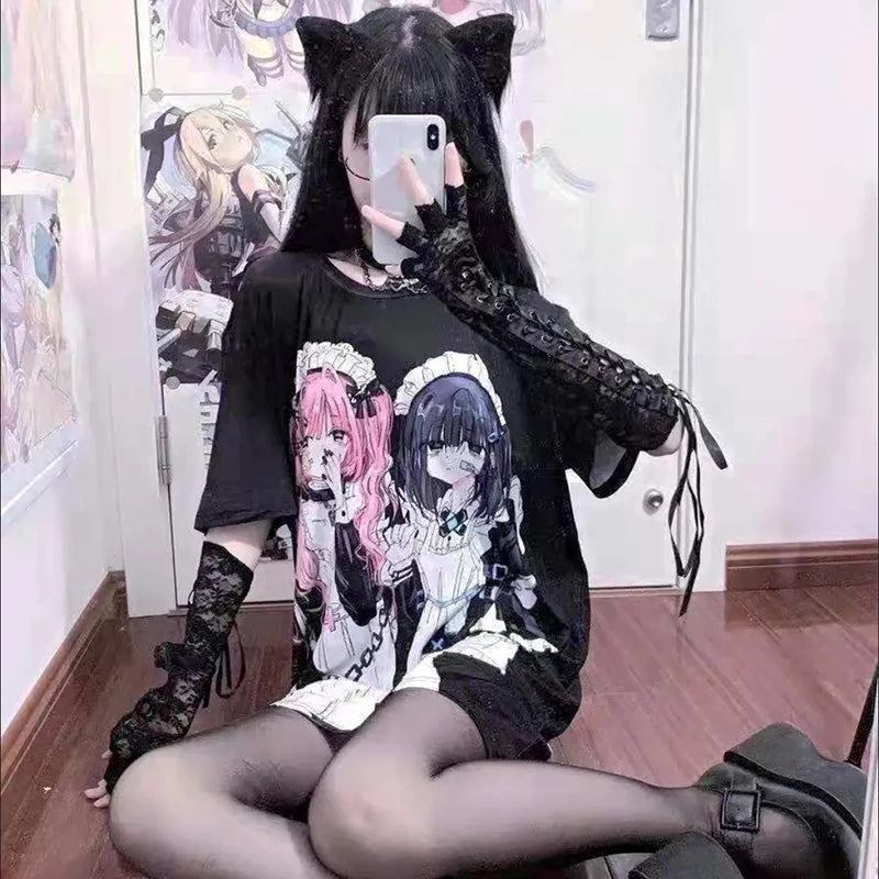 Summer Gothic Harajuku Clothes For Women Oversize T Shirt