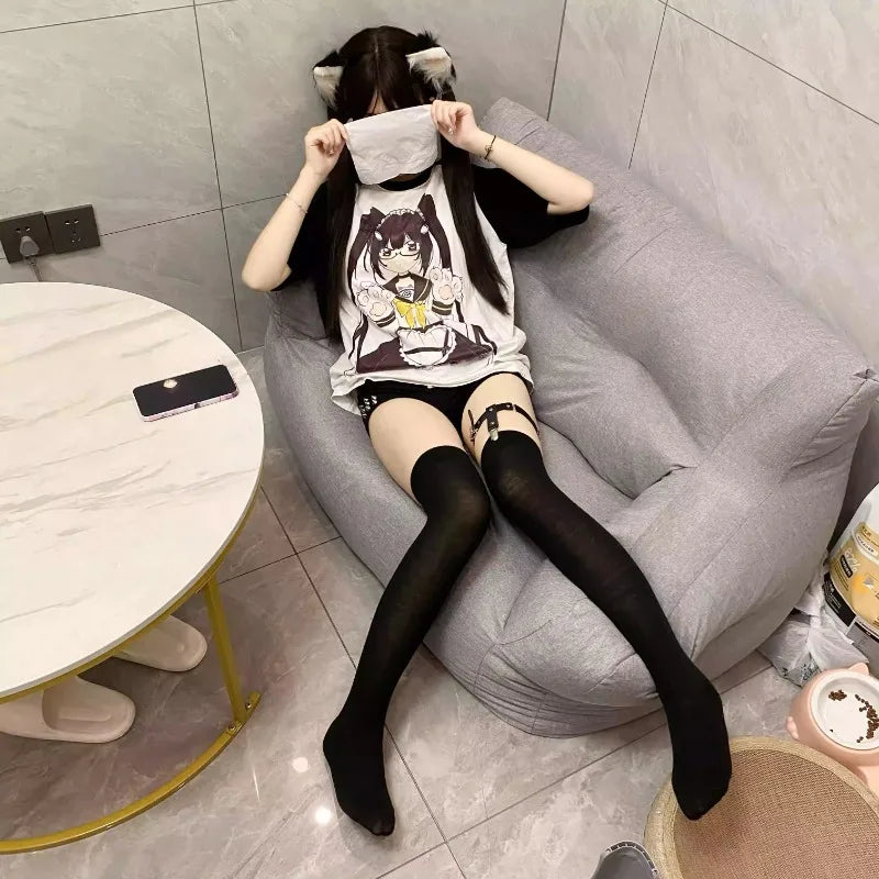 Cute Anime Maid Short Sleeve LooseT Shirt